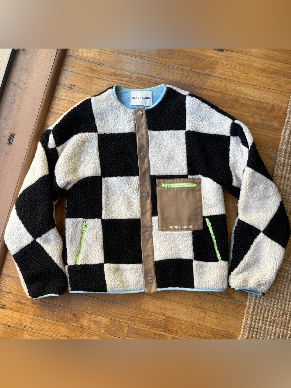 SANDY LIANG Checkered Fleece Jacket